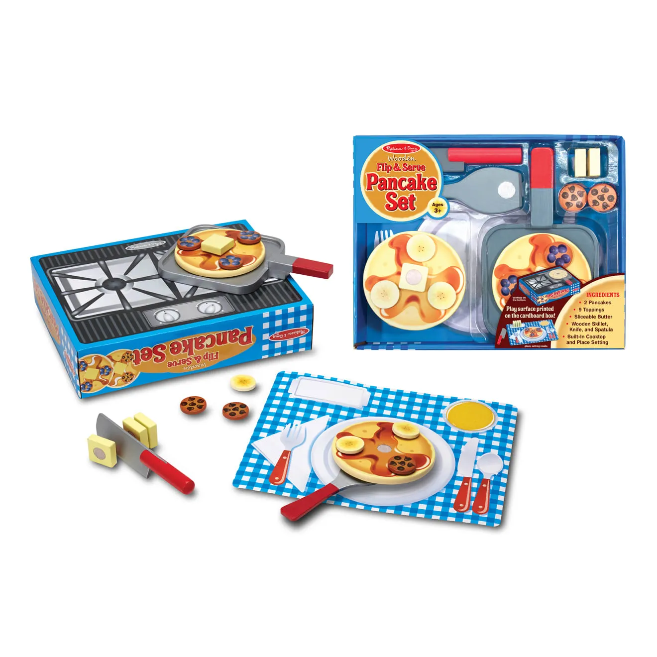 Melissa & Doug Flip & Serve Pancake Set speelvoedsel hout