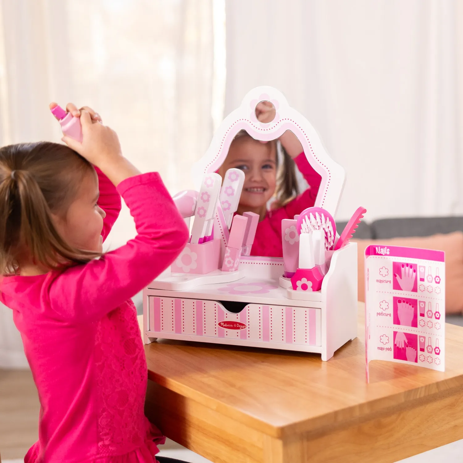 Melissa & Doug Beauty Salon houten kapsalon speelset 18-delig