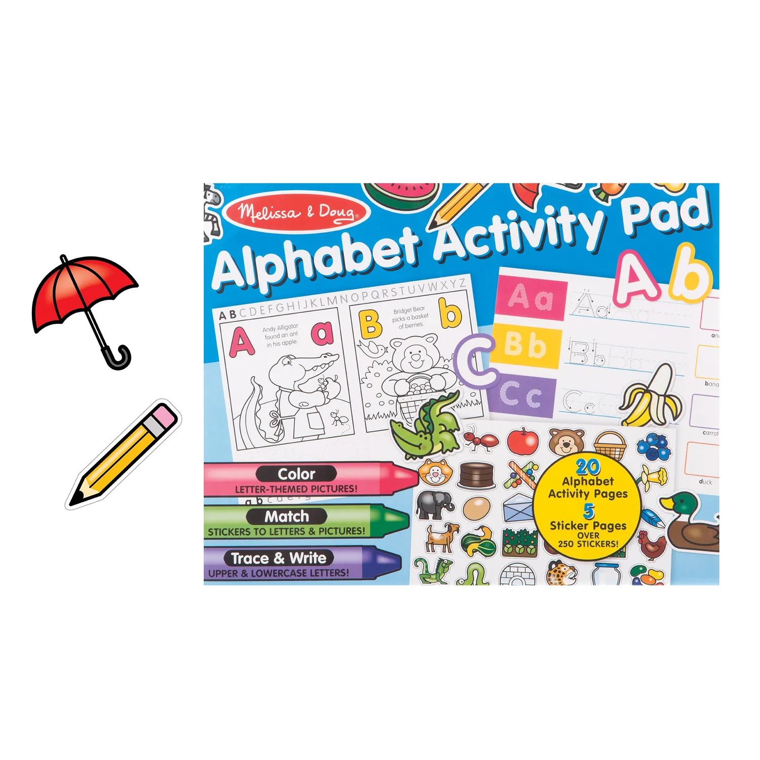 Melissa & Doug Alphabet Stickerboek Letters 250+ Stickers
