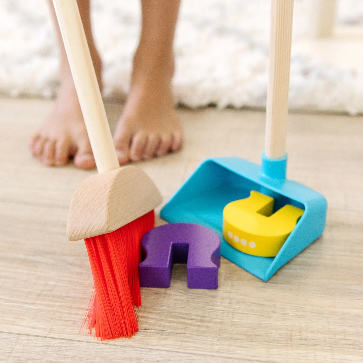 Melissa & Doug Deluxe Sparkle Shine schoonmaakset 10-delig hout