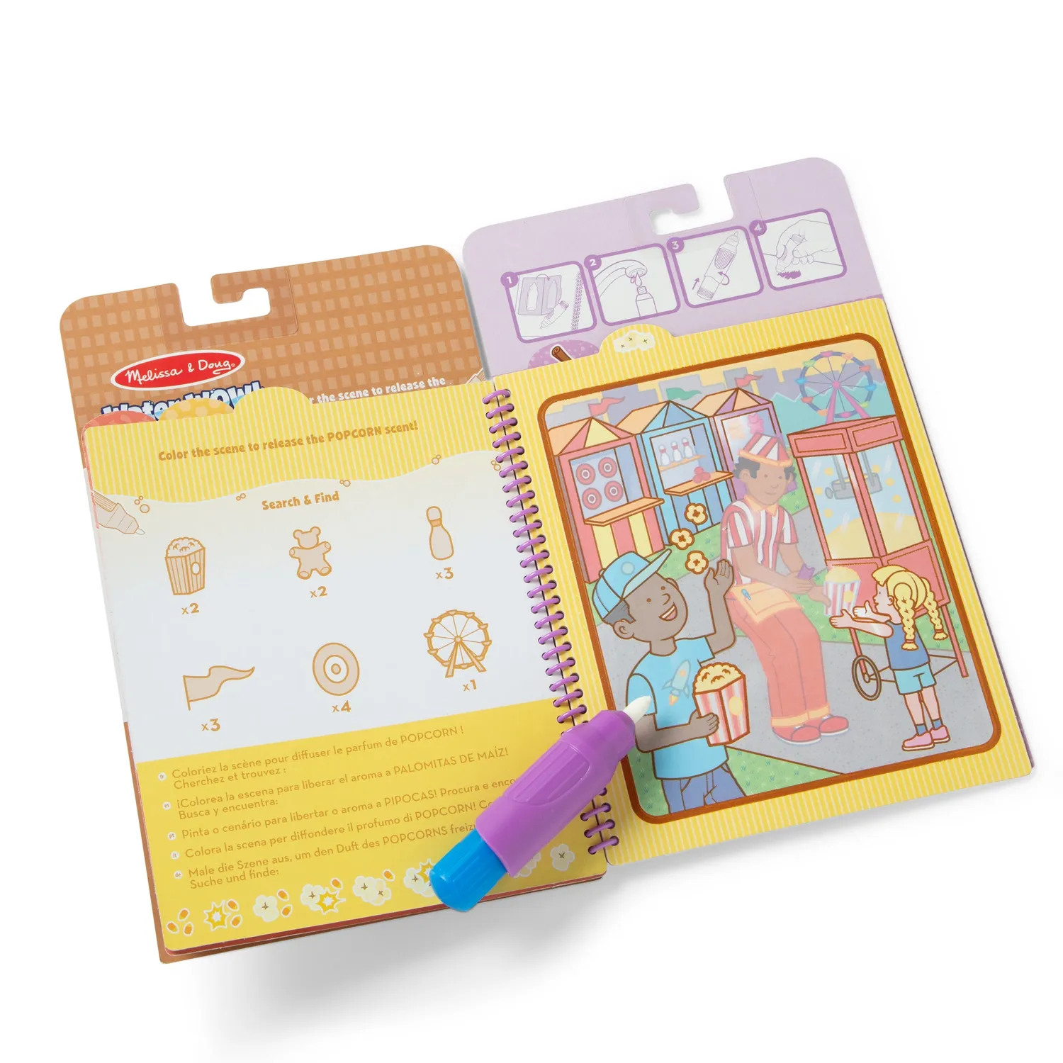Melissa & Doug Water Wow Treats kleurboek met geur 5 pagina's