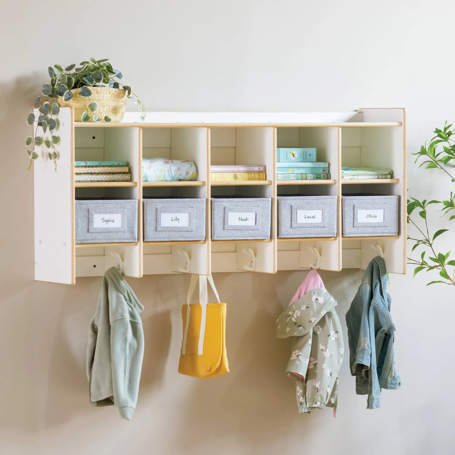 Guidecraft EdQ 10-Section wandlocker naturel houten