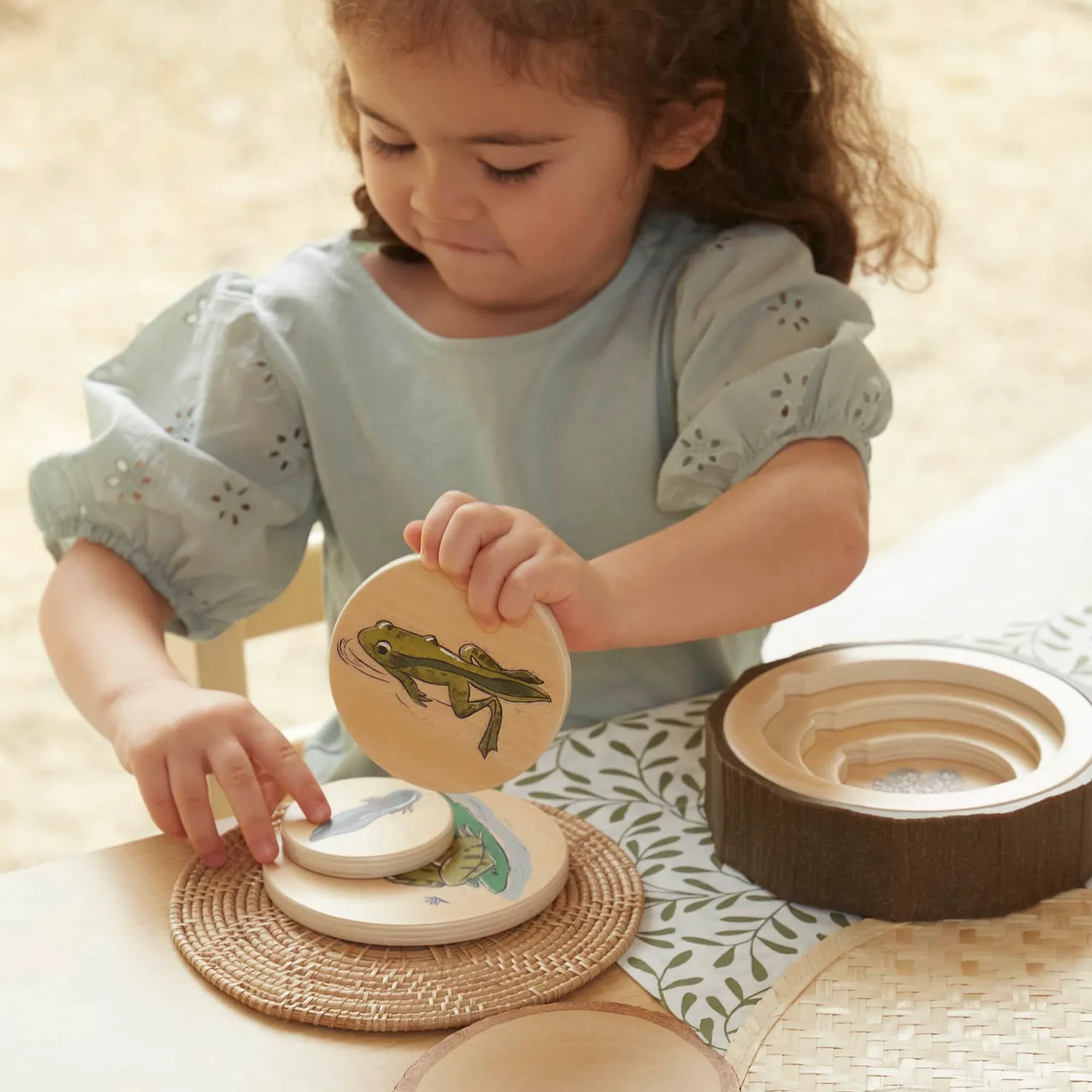 Guidecraft Lifecycle puzzel set van 3 kikker vlinder schildpad