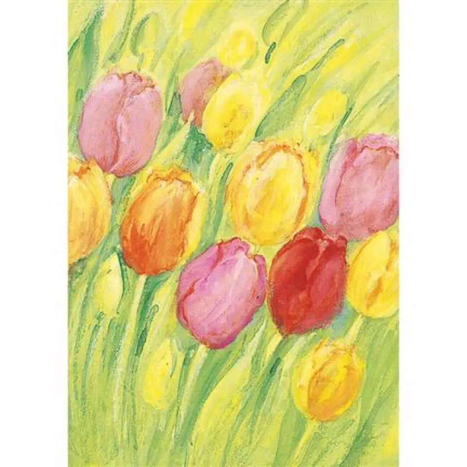 Ginger Fairy Marjan van Zeyl Tulpen ansichtkaart 10,5x15 cm