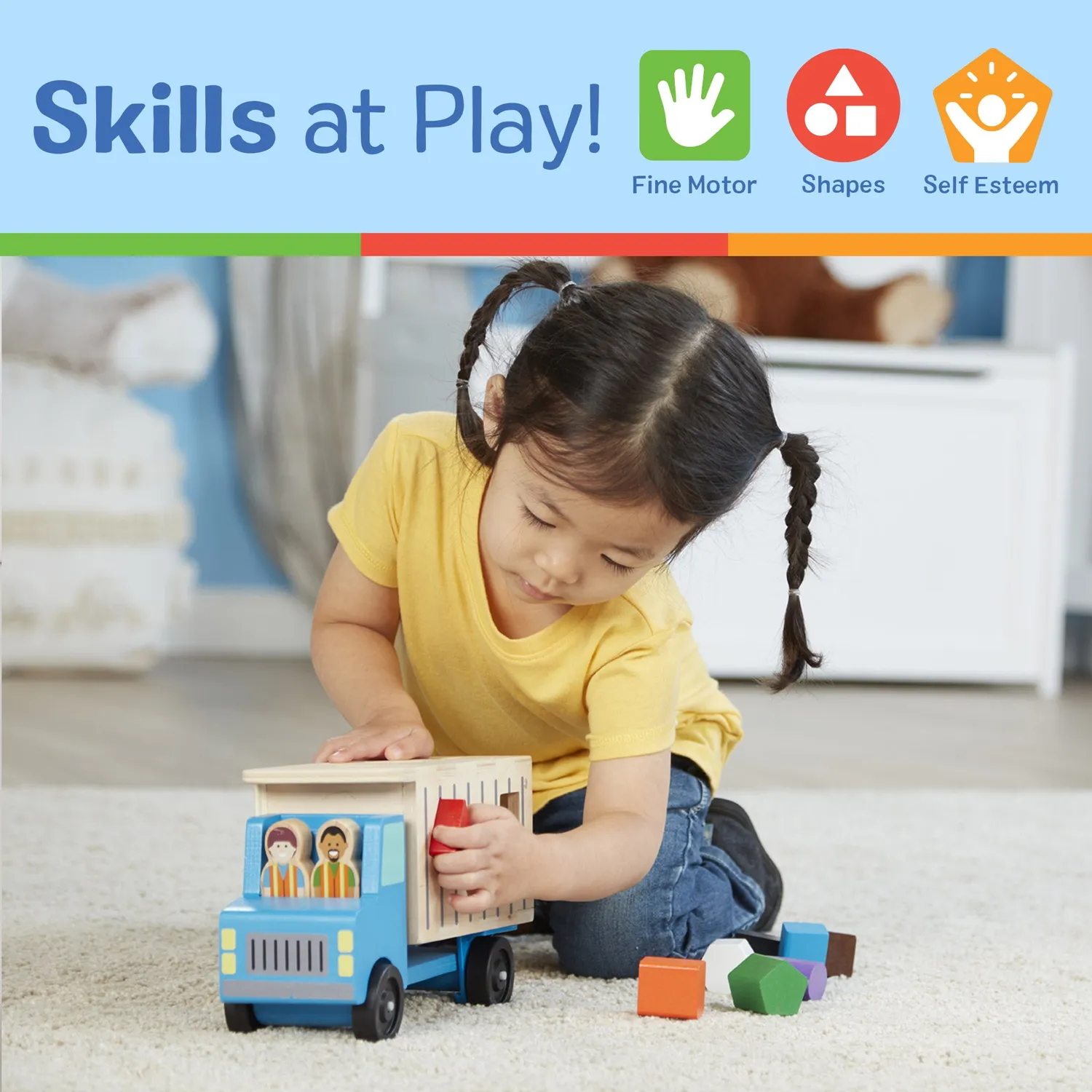Melissa & Doug Shape-Sorting Dump Truck vormensorteerder hout