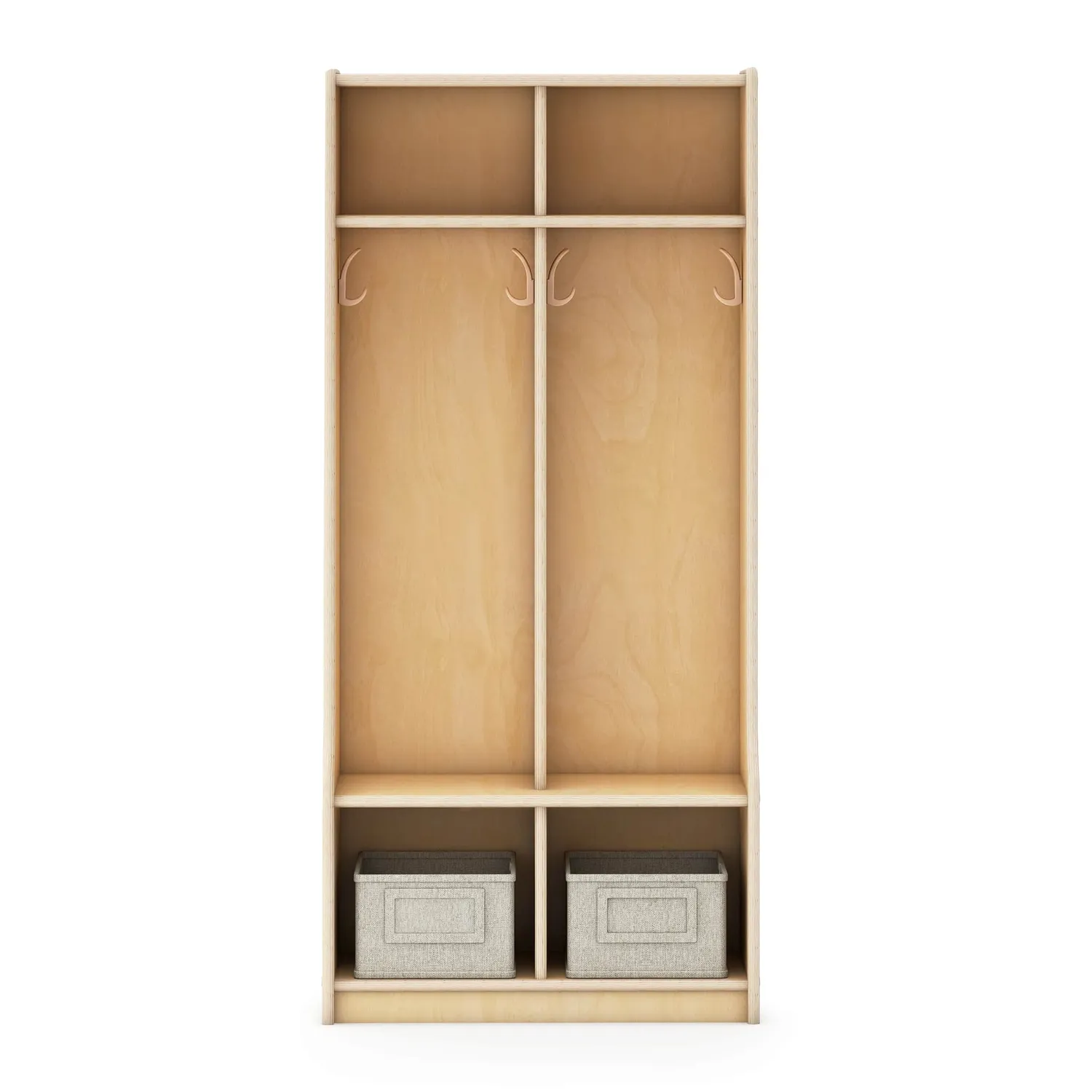 Guidecraft EdQ 2-Section lockerkast bankje naturel