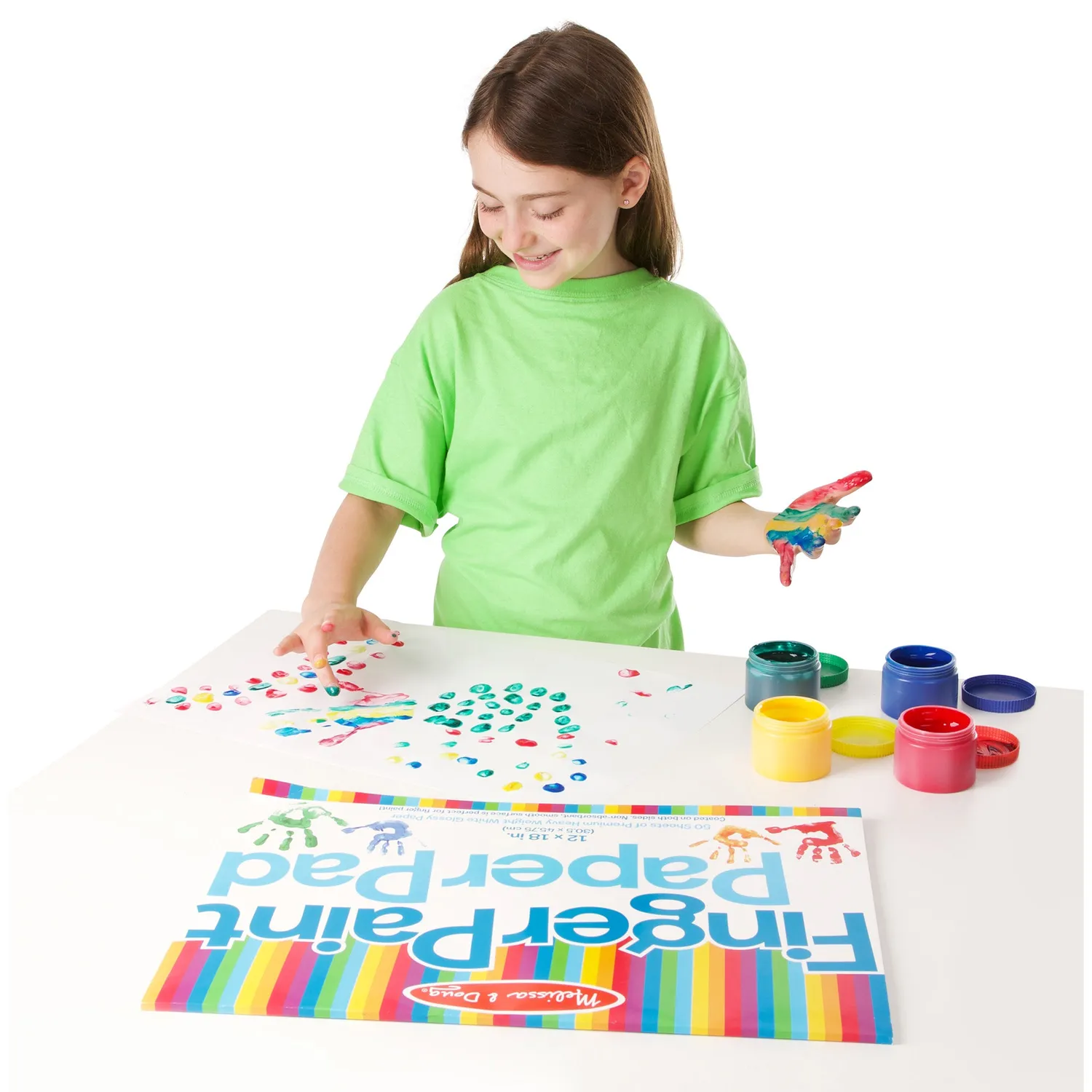 Melissa & Doug vingerverf papierblok 30x45 cm 50 vel