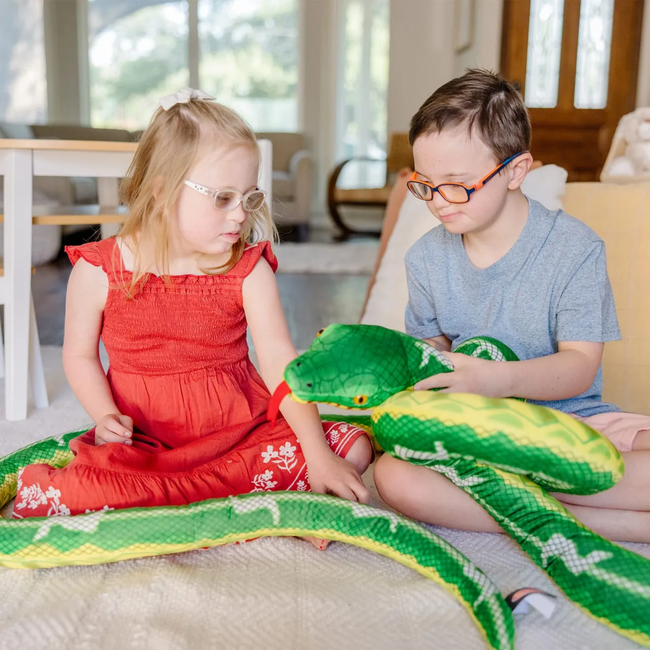 Melissa & Doug Snake Jumbo knuffel slang extra lang