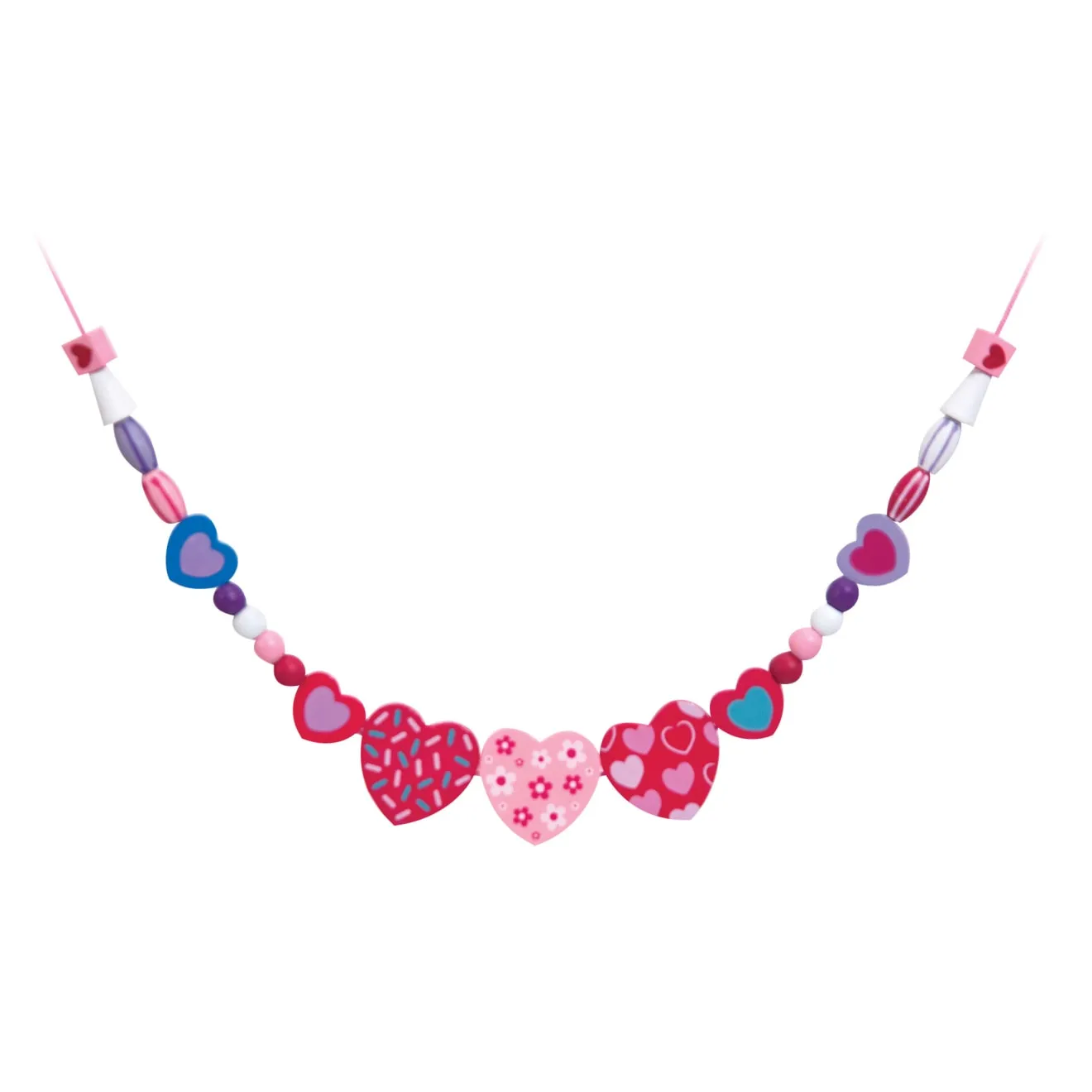 Melissa & Doug Created by Me Heart Beads kralenset houten 120+