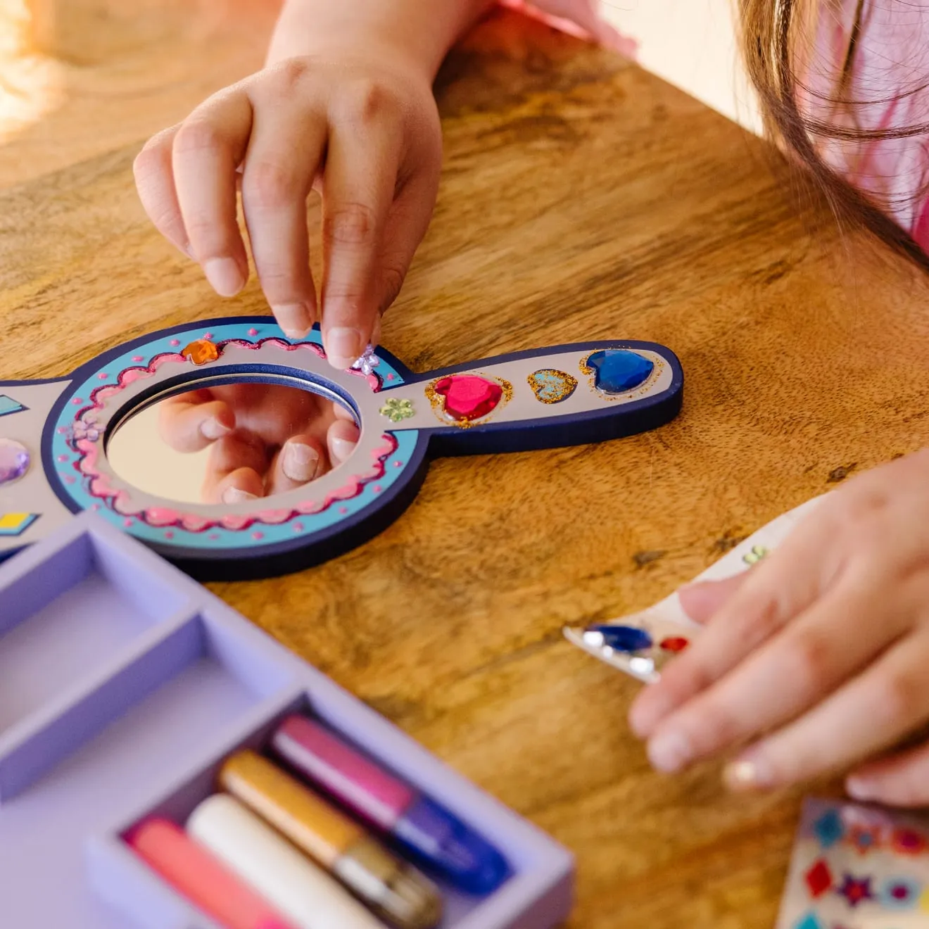 Melissa & Doug Decorate-Your-Own houten prinsesspiegel knutselset