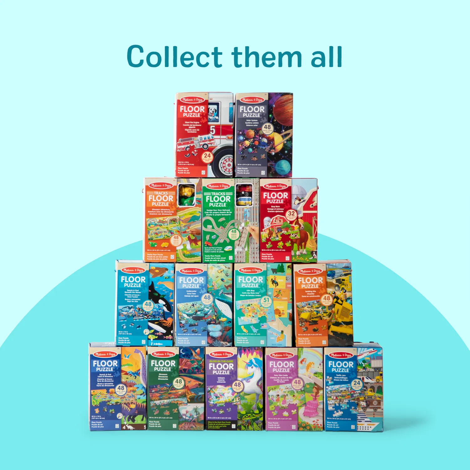 Melissa & Doug Underwater vloerpuzzel 48 stukjes zeedieren