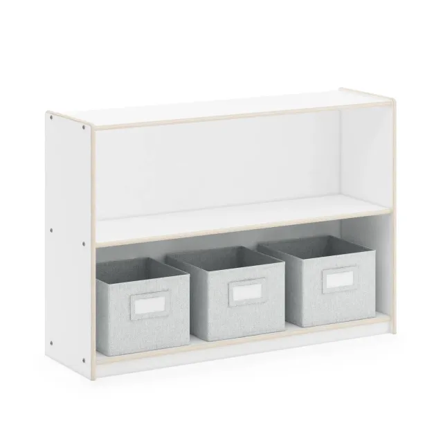 Guidecraft EdQ 2-Shelf opbergkast 30 inch berk wit