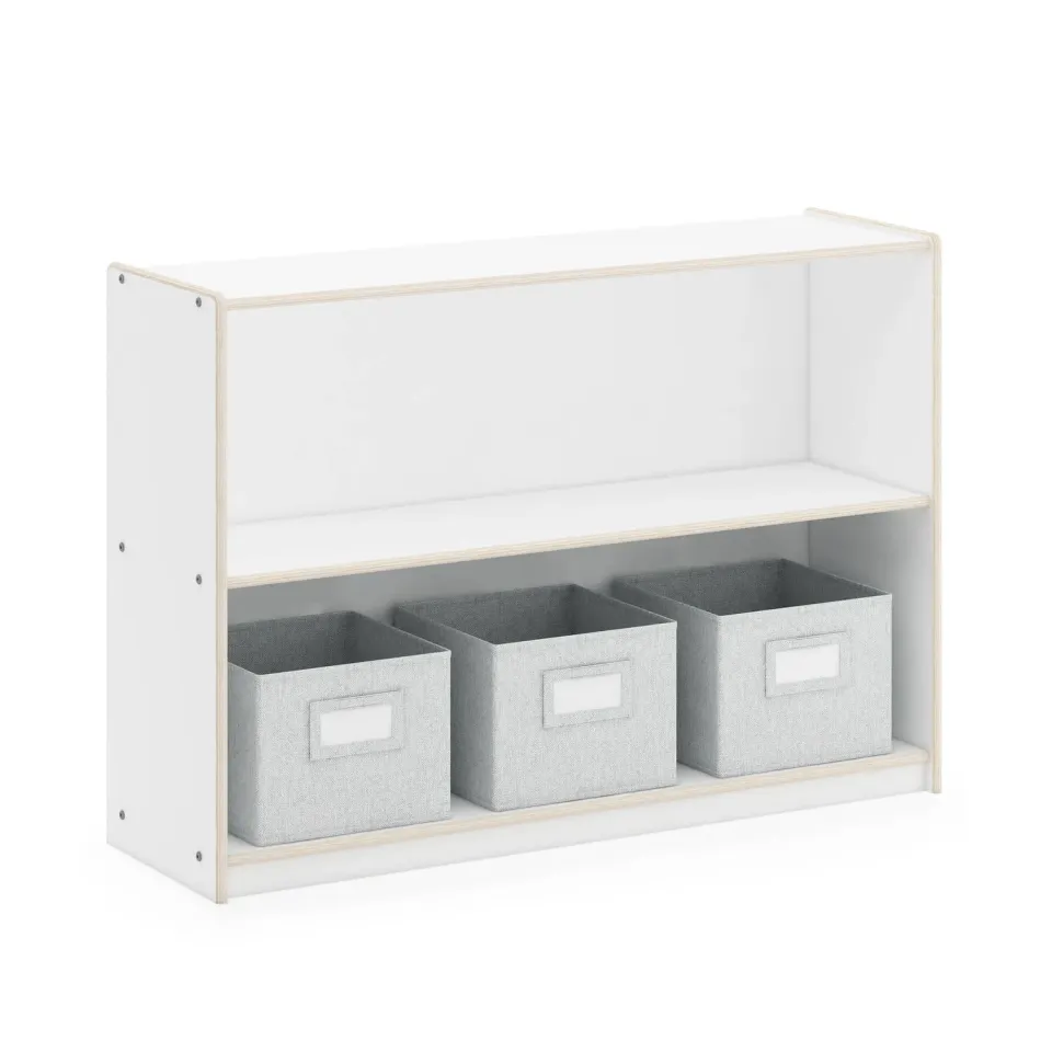 Guidecraft EdQ 2-Shelf opbergkast 30 inch berk wit