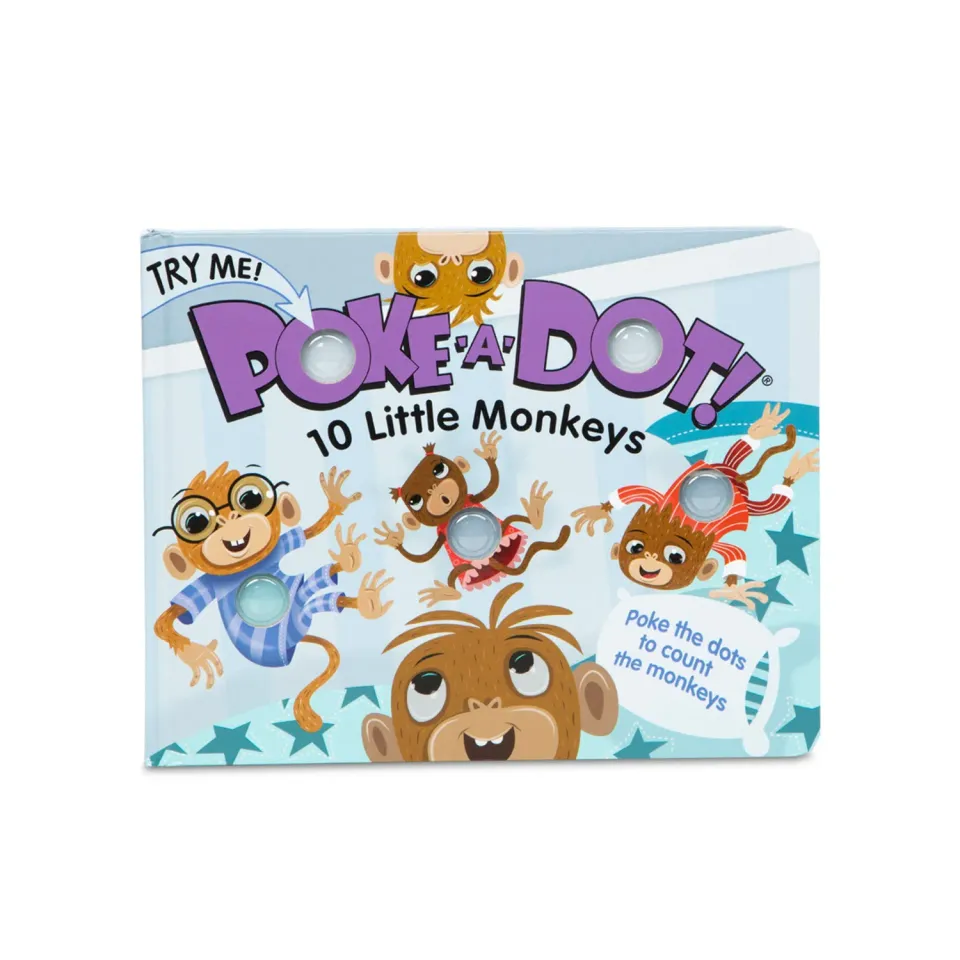 Melissa & Doug Poke-a-Dot 10 Little Monkeys telboek kartonboek