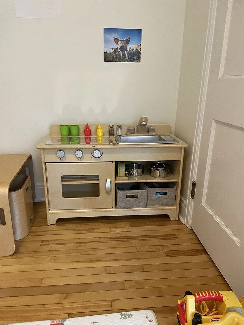 Guidecraft EdQ fornuis speelkeuken wit met spoelbak en oven