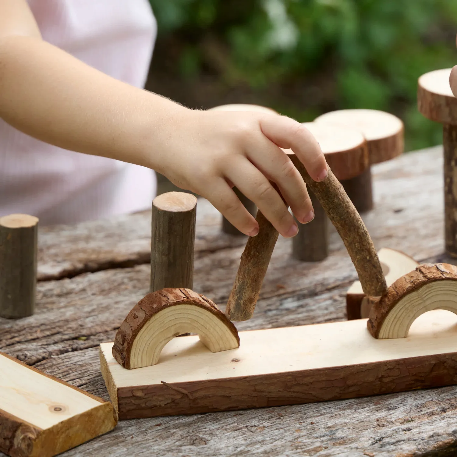 Guidecraft Branch Blocks houten bouwblokken 36 stuks schors