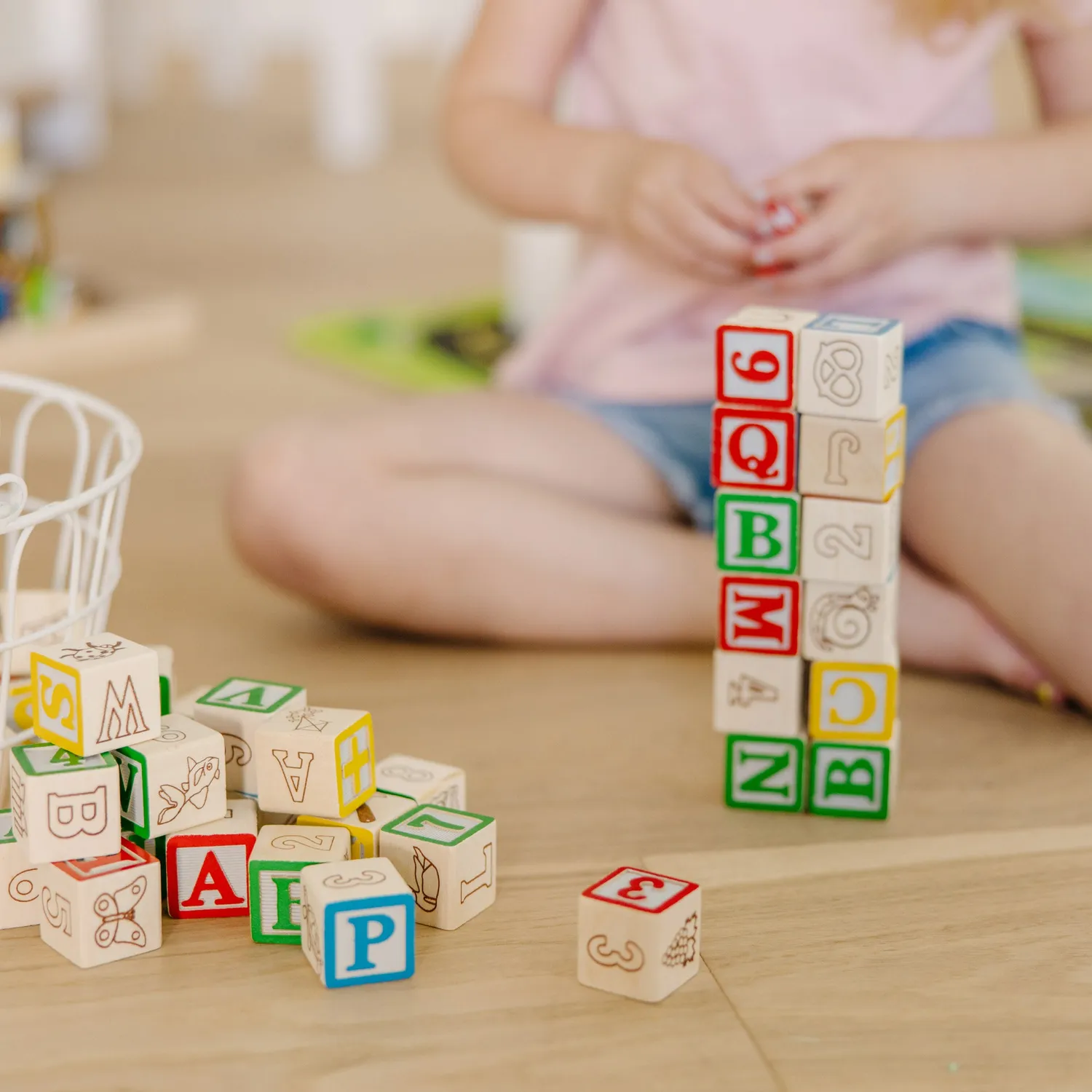 Melissa & Doug Wooden ABC/123 Blocks blokken 50 stuks hout