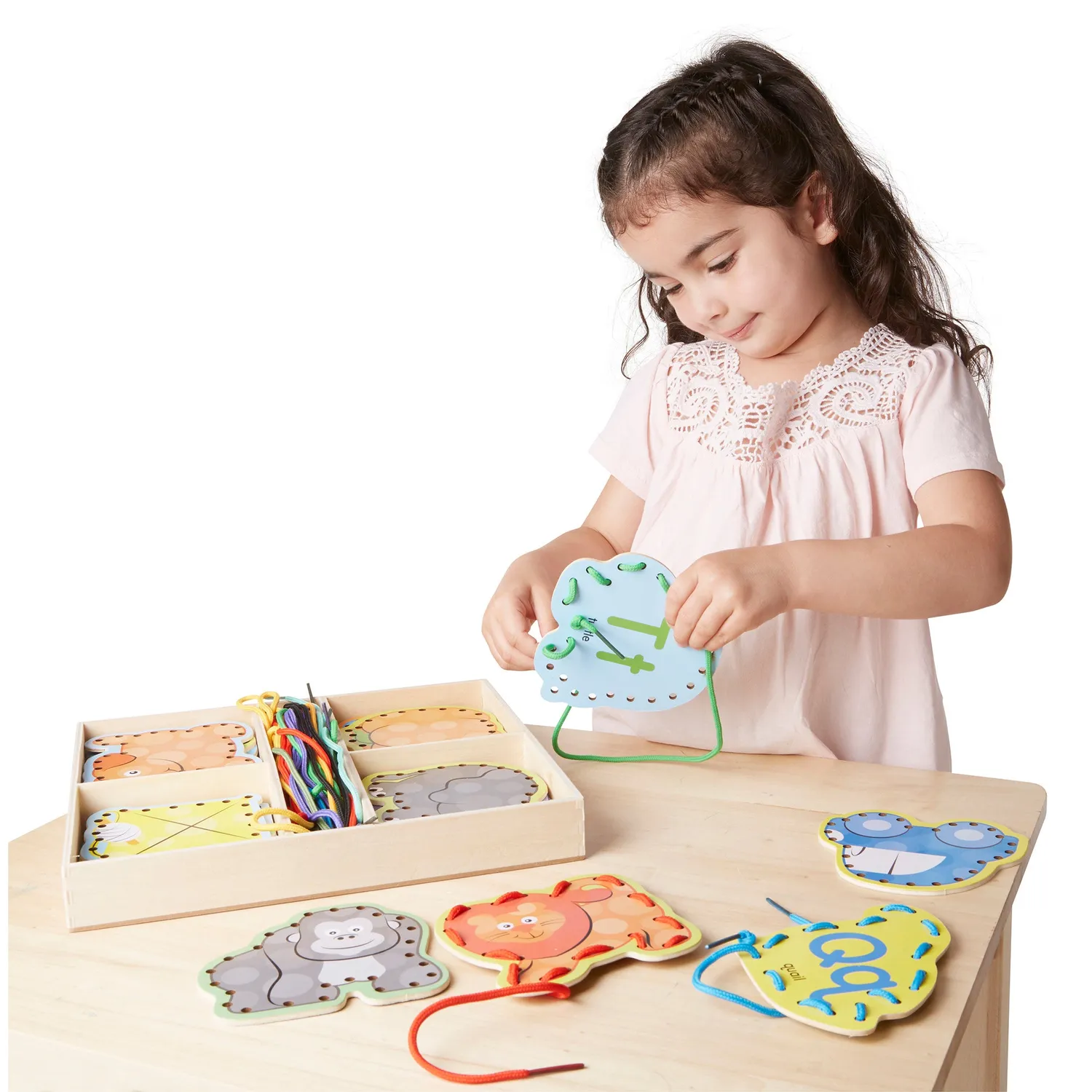 Melissa & Doug Alphabet Lacing Cards rijgkaarten 26 stuks 3-5 jaar