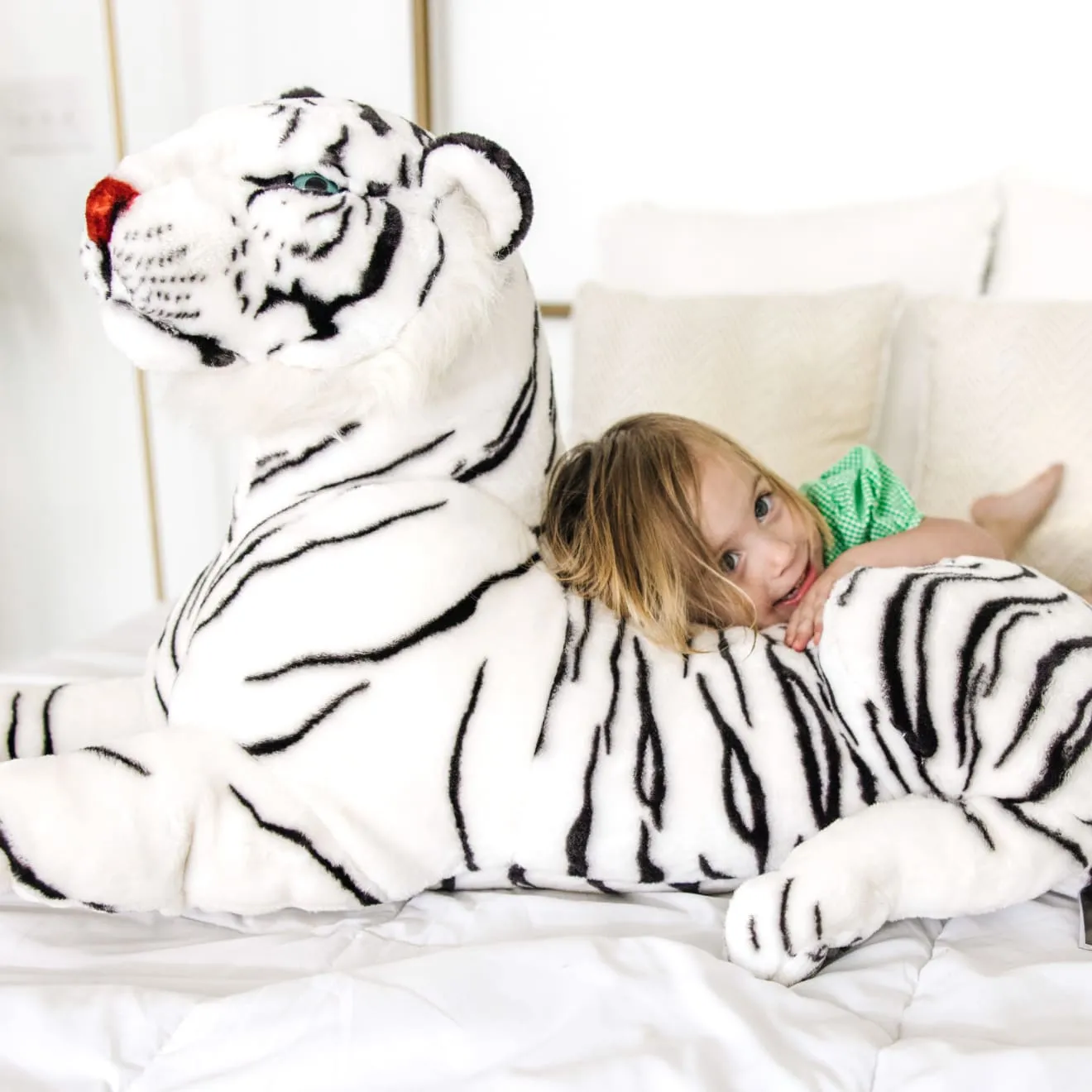 Melissa & Doug White Tiger Giant knuffel tijger groot
