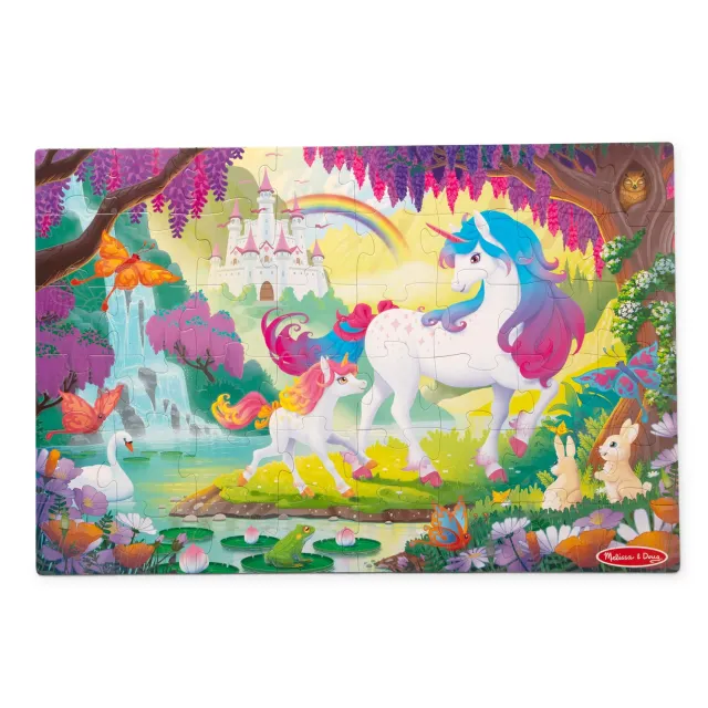 Melissa & Doug Unicorn vloerpuzzel 48 stukjes glow
