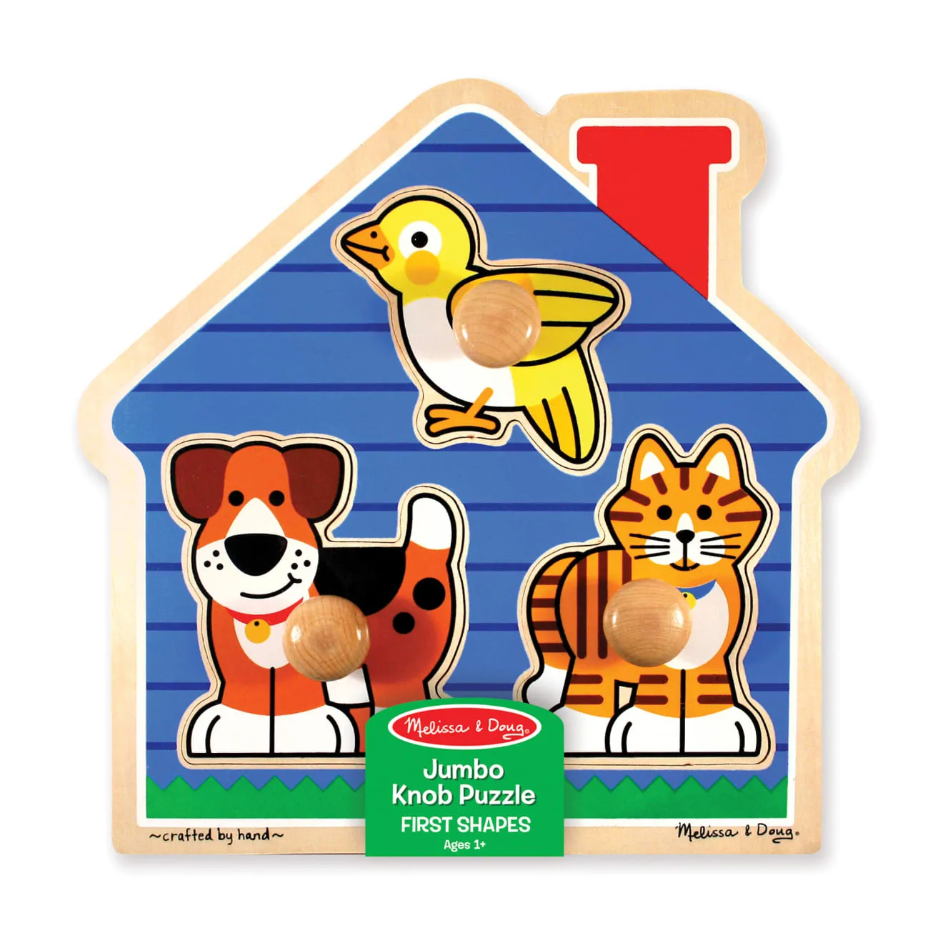Melissa & Doug huisdieren knobbelpuzzel hout 3 stukjes