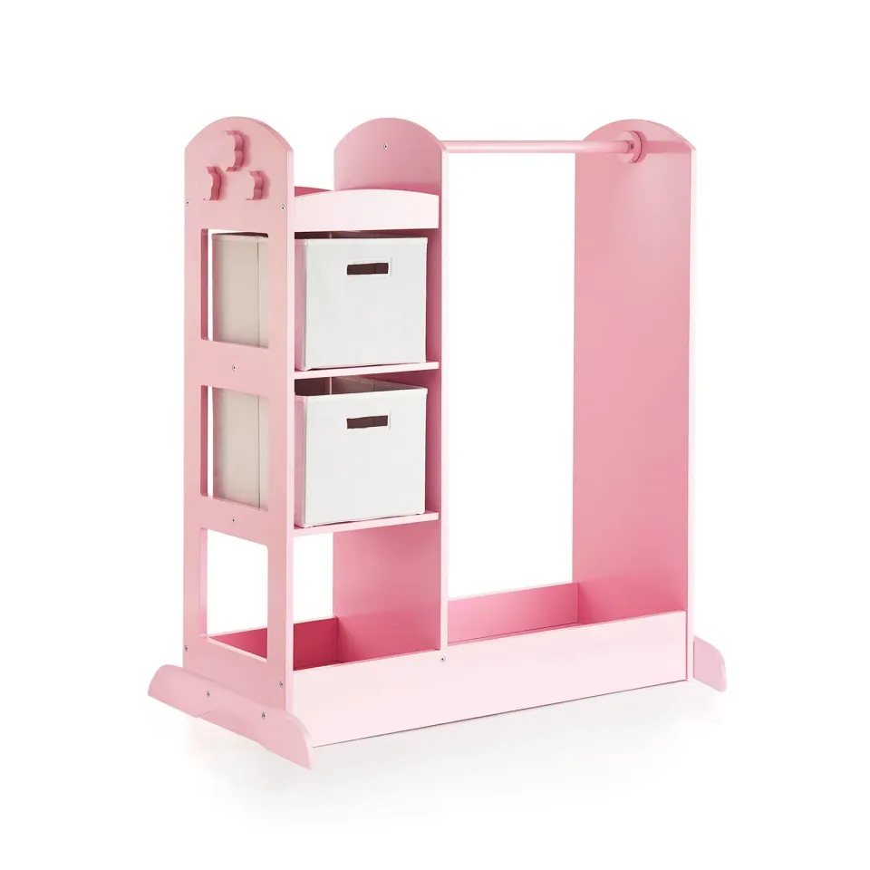 Guidecraft See and Store verkleedkast roze met kledingrek