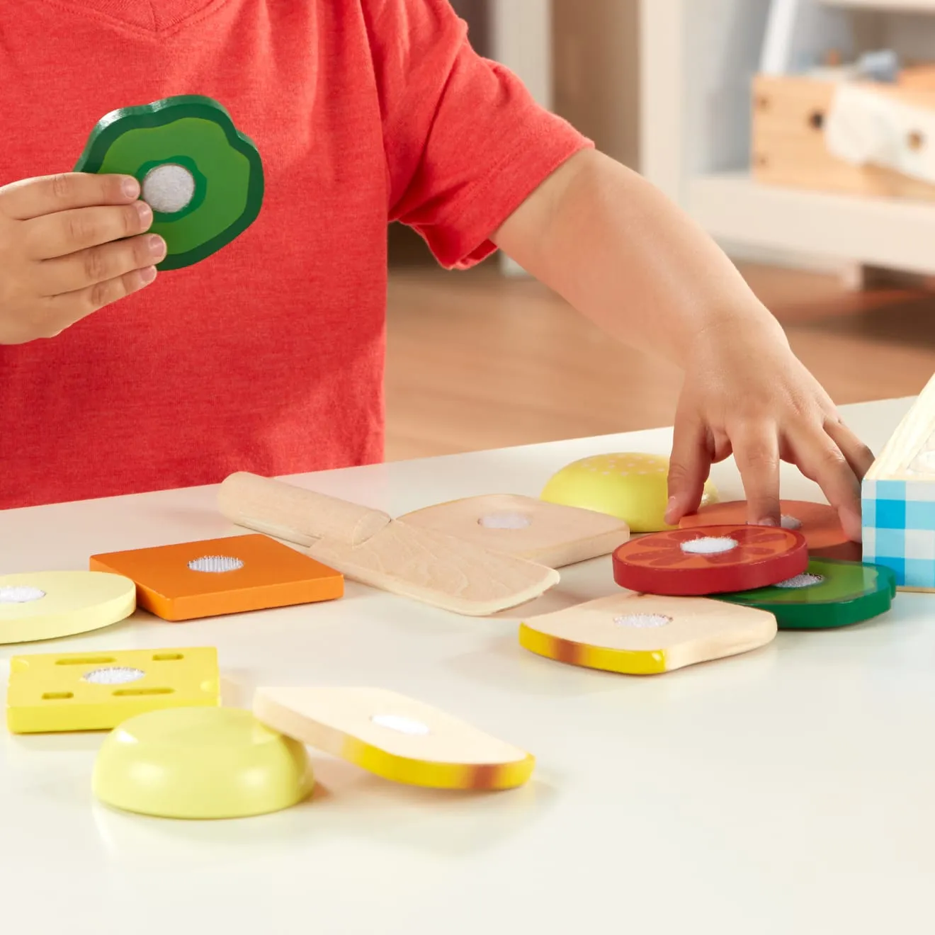 Melissa & Doug Sandwich Making Set houten speelgoed 16-delig