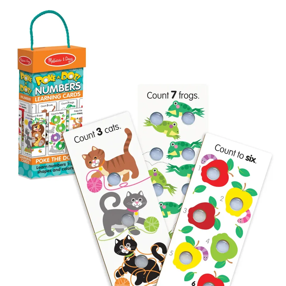 Melissa & Doug Poke-A-Dot Jumbo Number Learning Cards leerkaarten