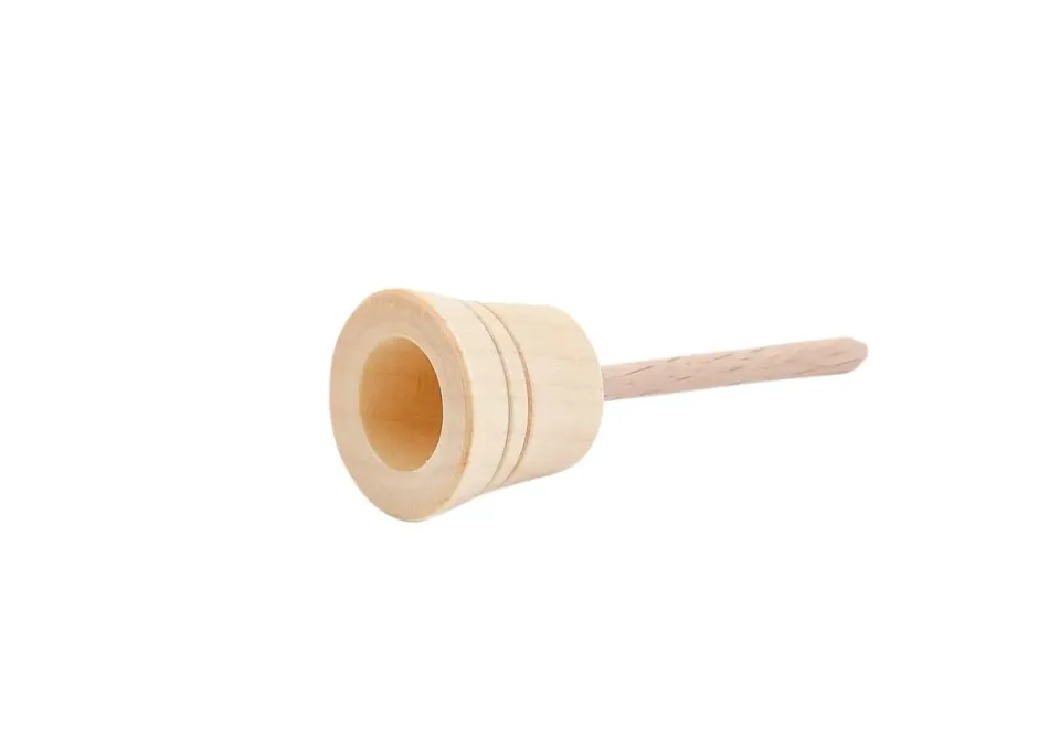 Ginger Fairy Taartsteker Naturel Houten Kaarshouder 7 cm