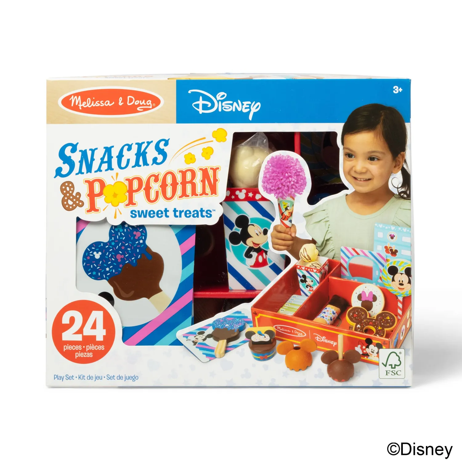 Melissa & Doug Disney Snacks & Popcorn Speelset 24-delig