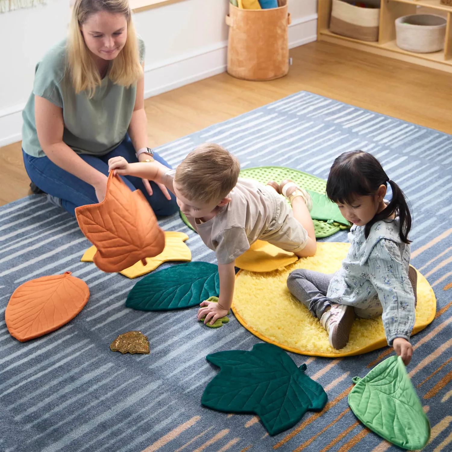Guidecraft Jumbo Sensory Leaves sensormatten gekleurd