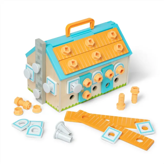 Melissa & Doug Build A House gereedschapskist 55-delig houten