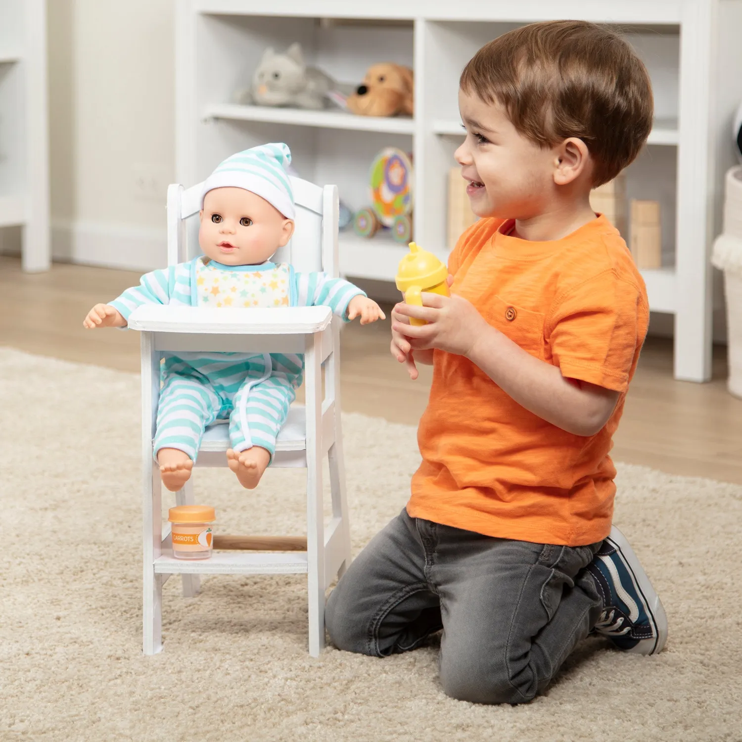 Melissa & Doug Mine to Love kinderstoel poppen hout