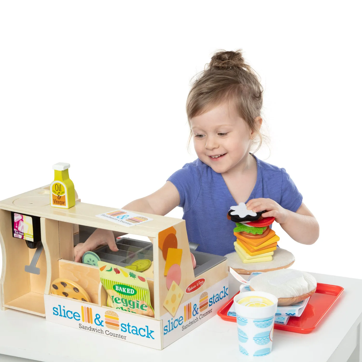 Melissa & Doug Slice & Stack Sandwich Counter 52-delig