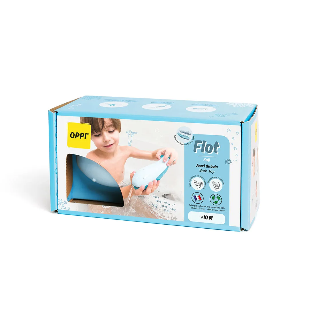 OPPI Flot Kuji the Whale badspeelgoed met borstel