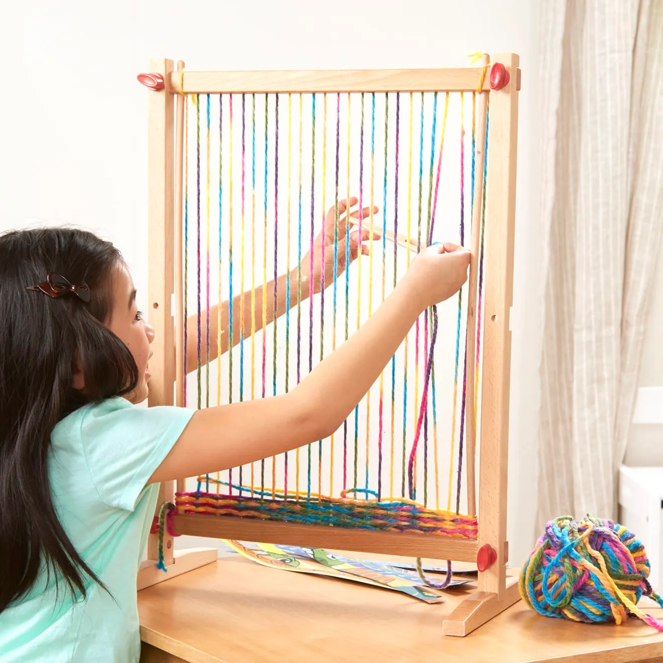 Melissa & Doug Multi-Craft Weaving Loom weefgetouw regenboogwol