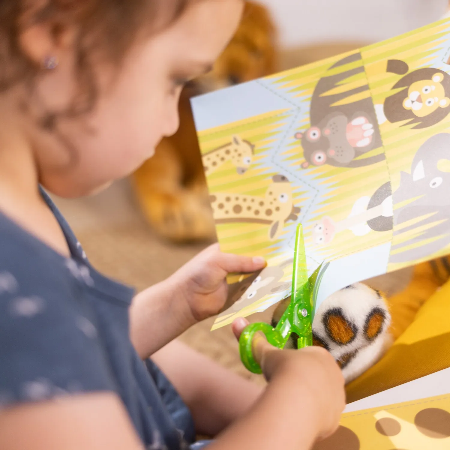 Melissa & Doug Safari Scissor Skills knipblok met schaar