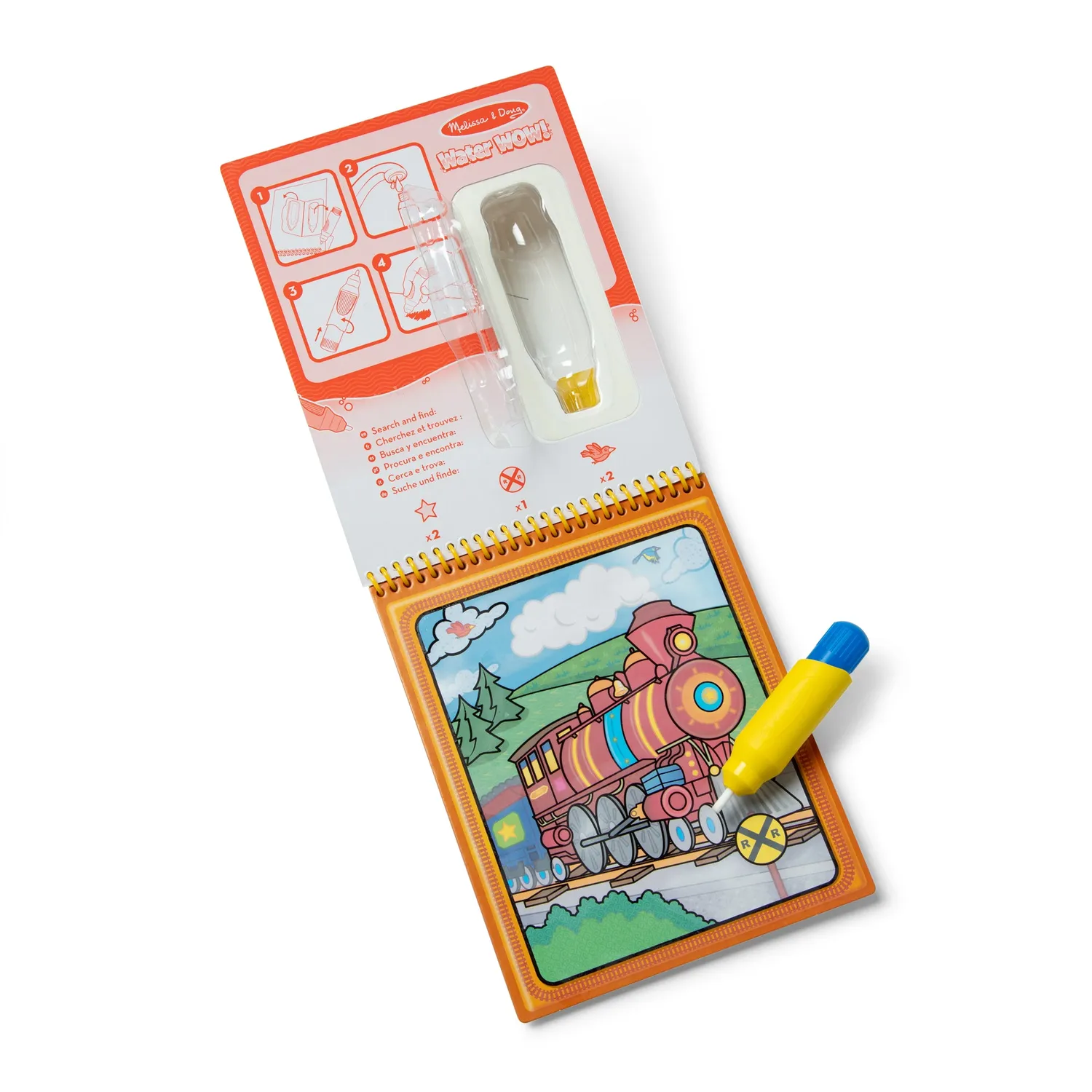 Melissa & Doug On the Go Water Wow voertuigen waterboek