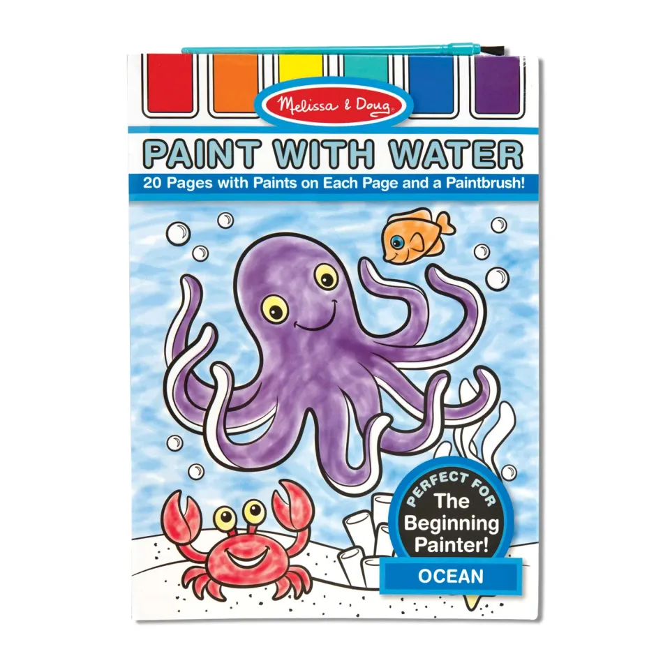 Melissa & Doug Paint With Water Ocean verfboek met penseel