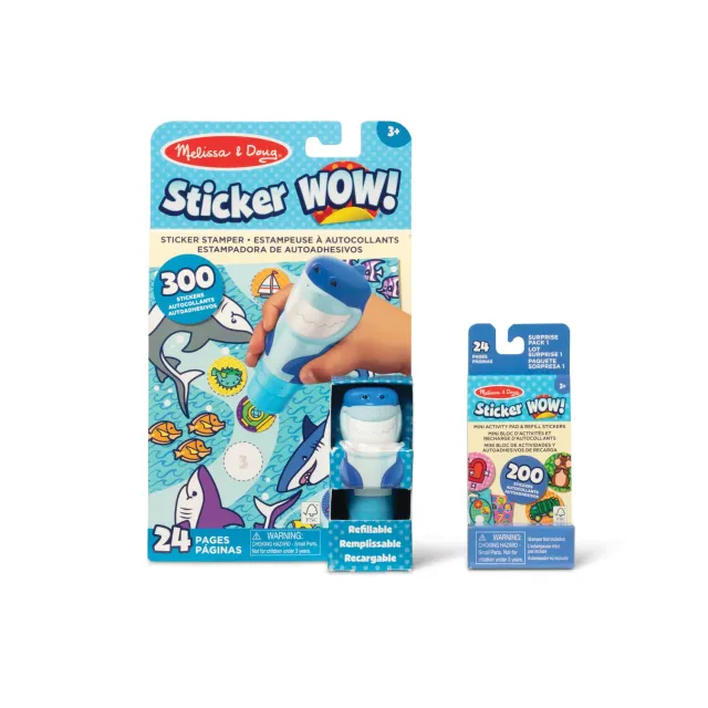 Melissa & Doug Sticker WOW Shark Bundle stempelset 500 stuks