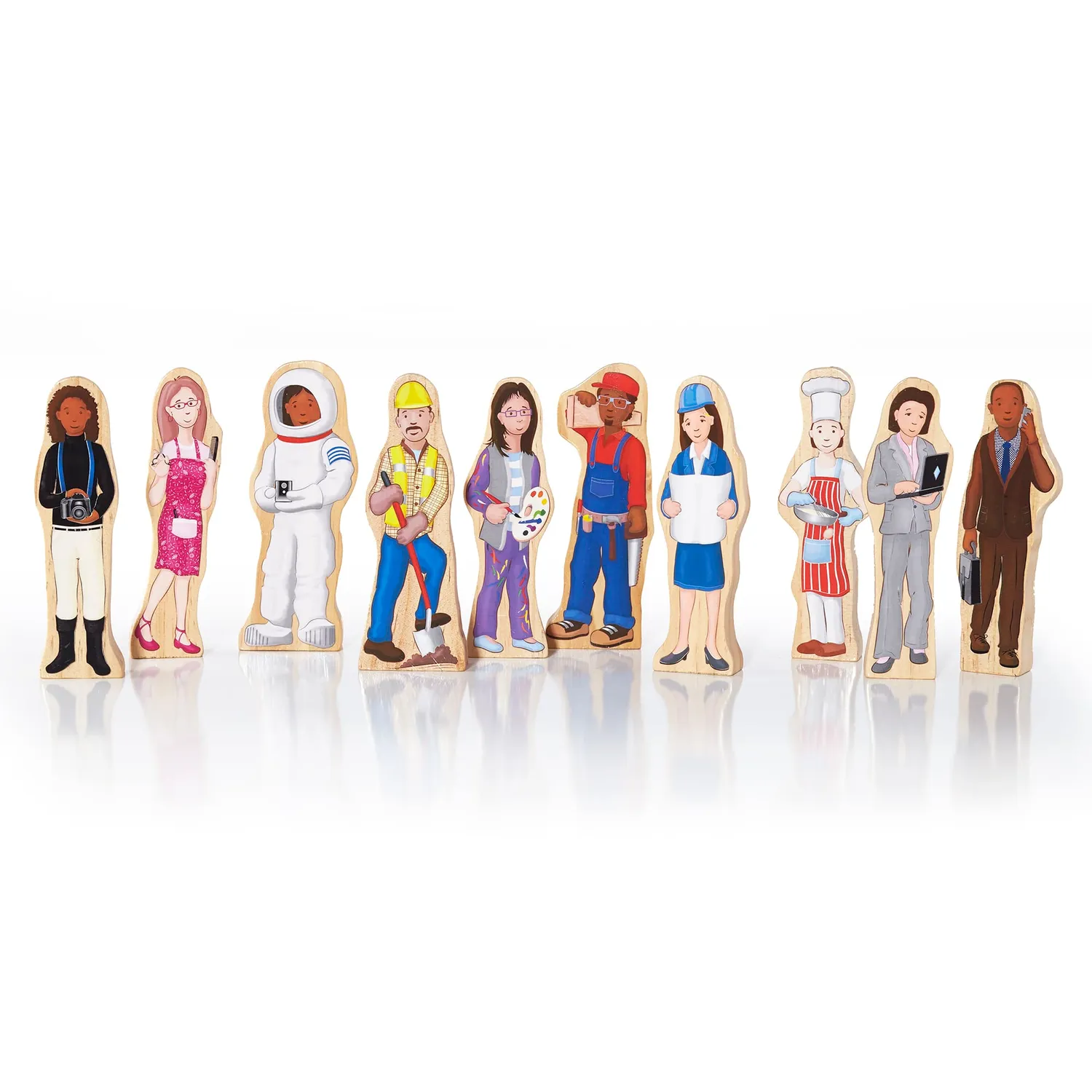 Guidecraft Wedgies Career houten figuren 30 stuks beroepen