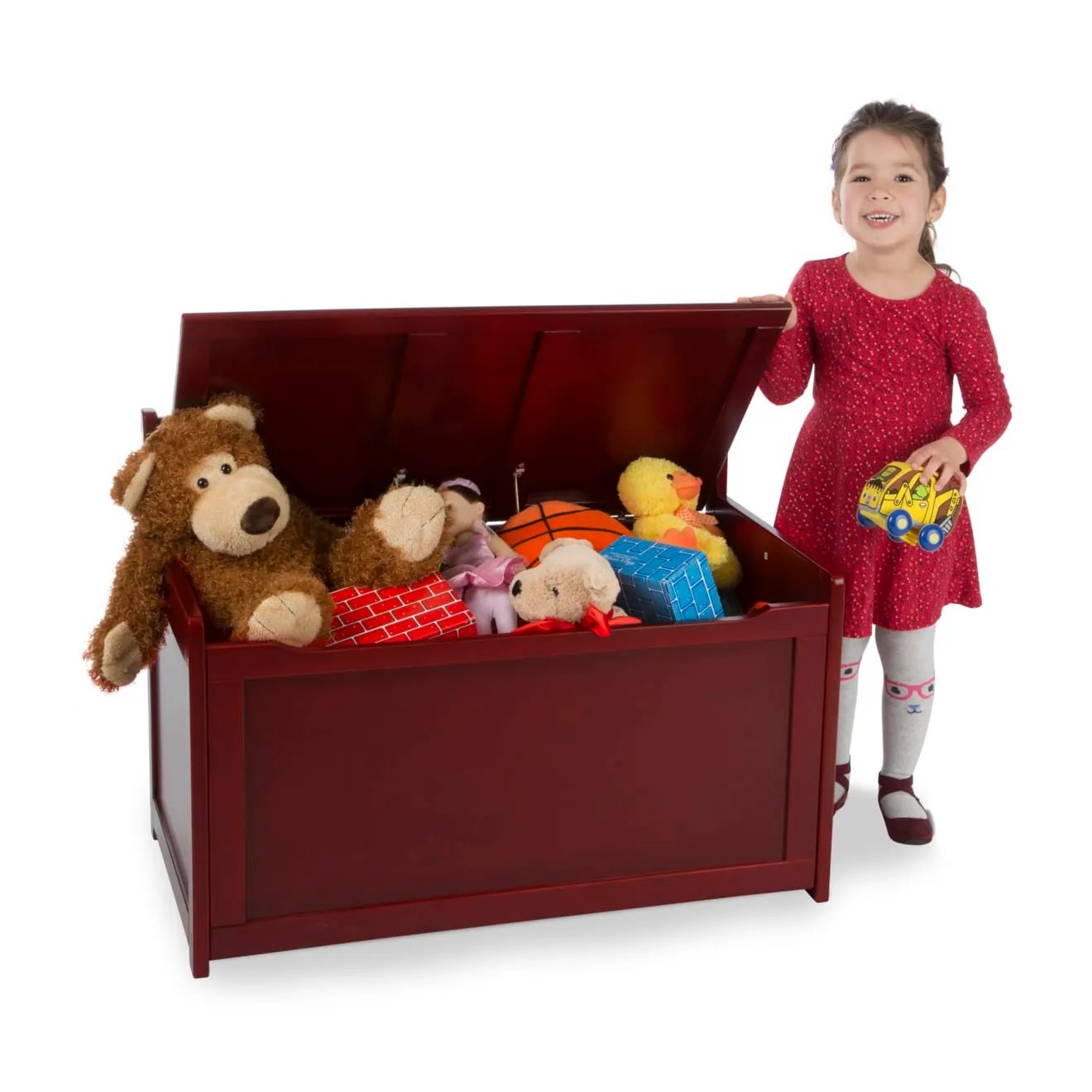 Melissa & Doug Toy Chest speelgoedkist espresso hout