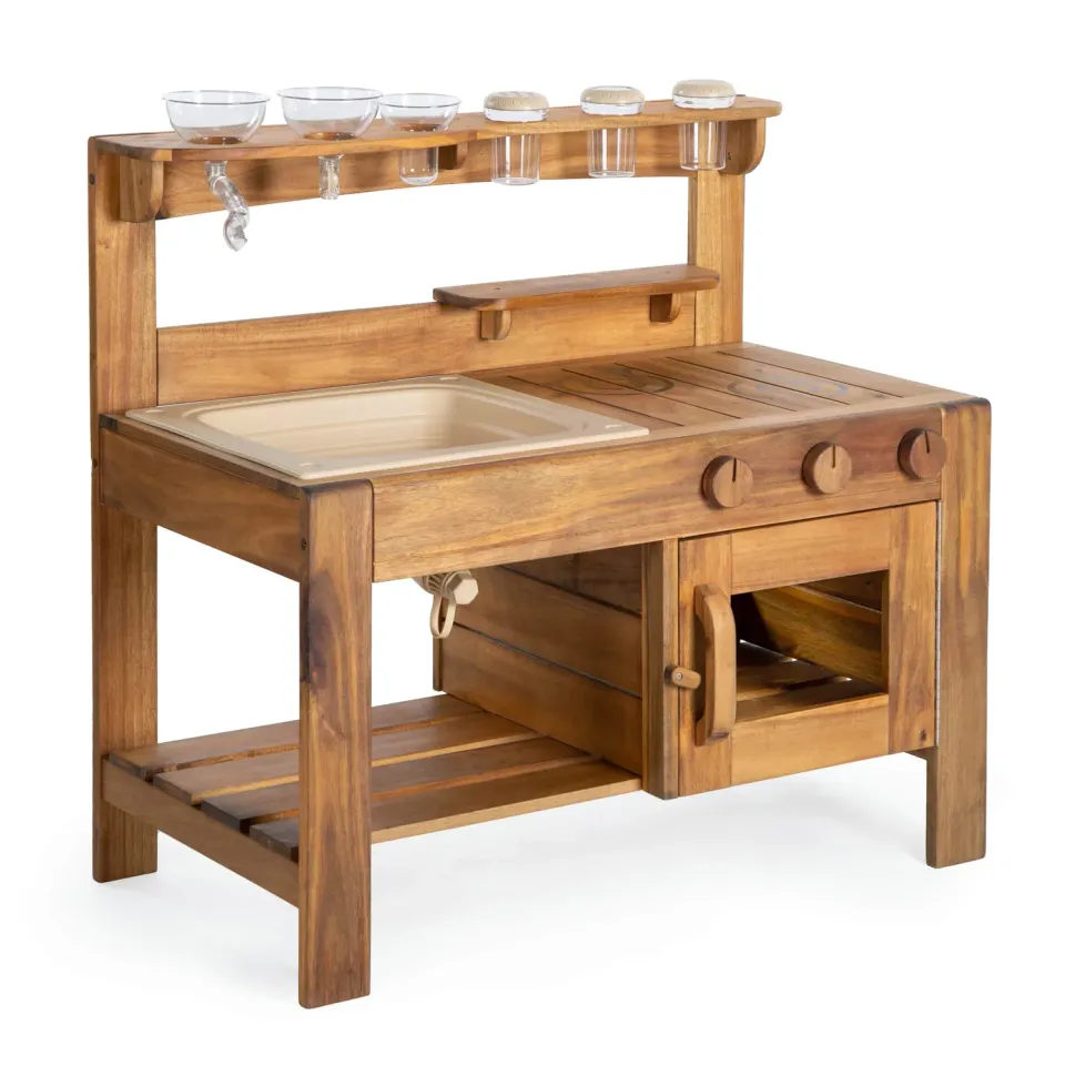 Guidecraft Acadia Outdoor modderkeuken acacia met accessoires