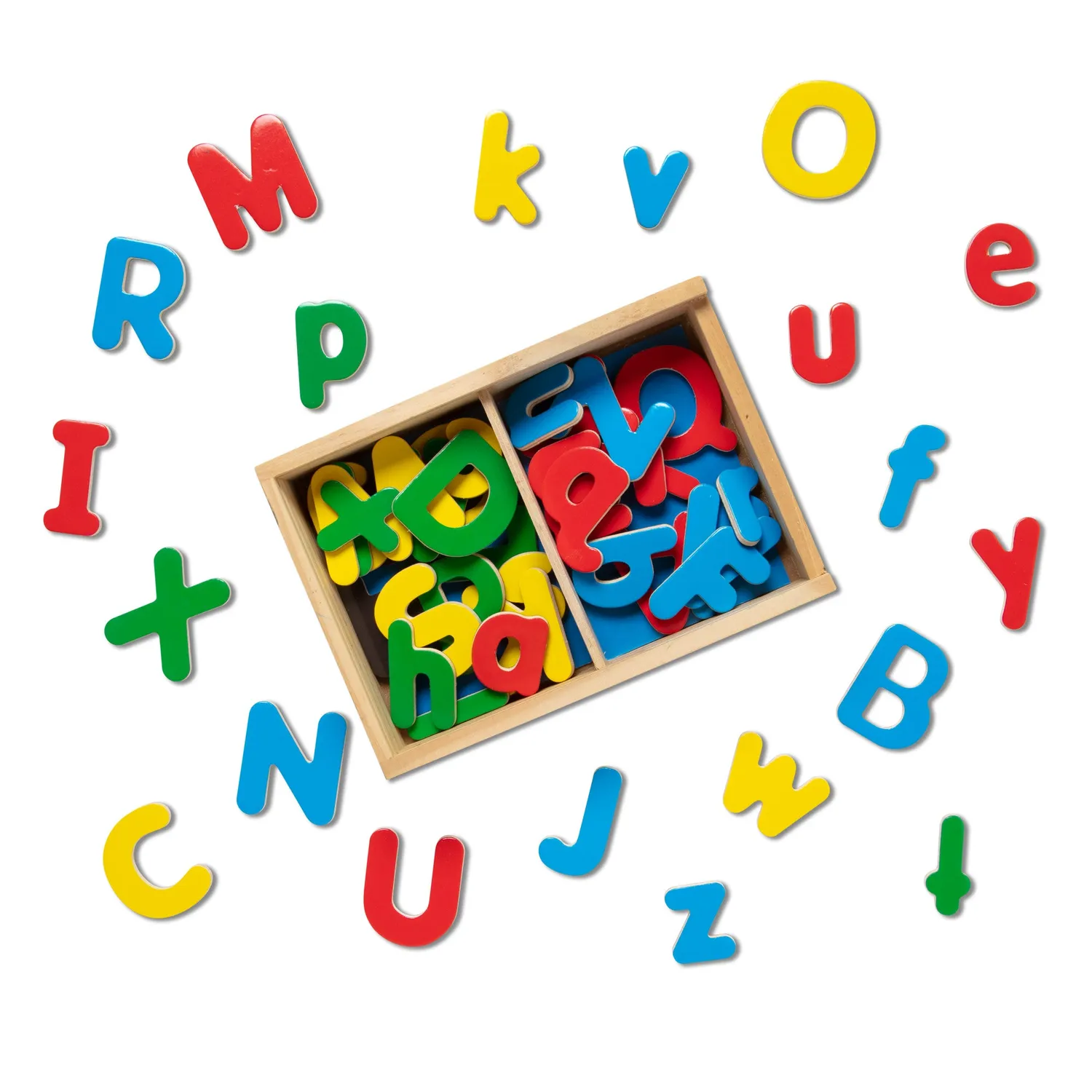 Melissa & Doug Wooden Letter magneetletters 52 stuks hout