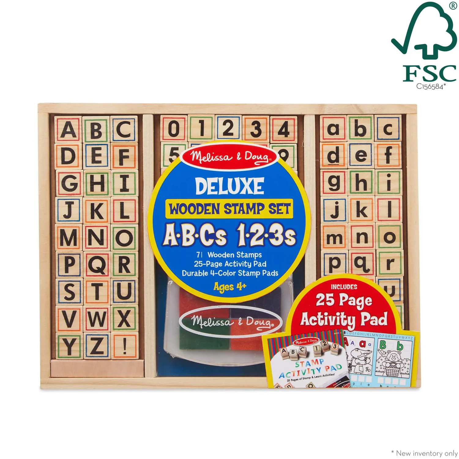 Melissa & Doug Deluxe ABCs 123s stempelset 71 stempels