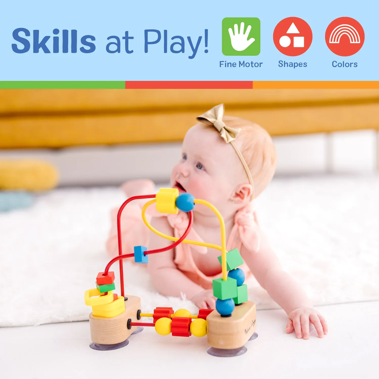 Melissa & Doug First kralendoolhof met zuignap 12+ maanden