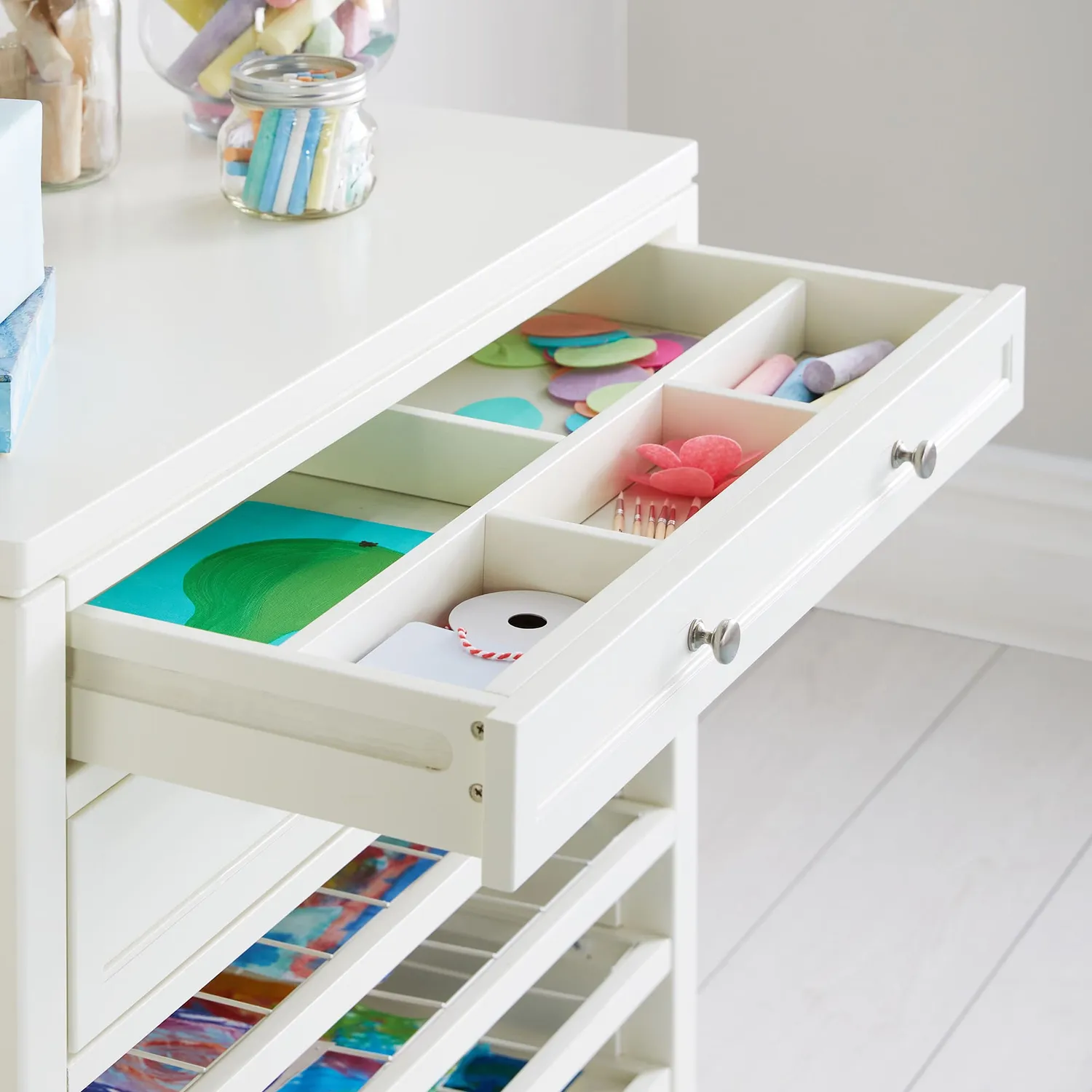 Martha Stewart Kids Art Storage opbergkast droogrek wit
