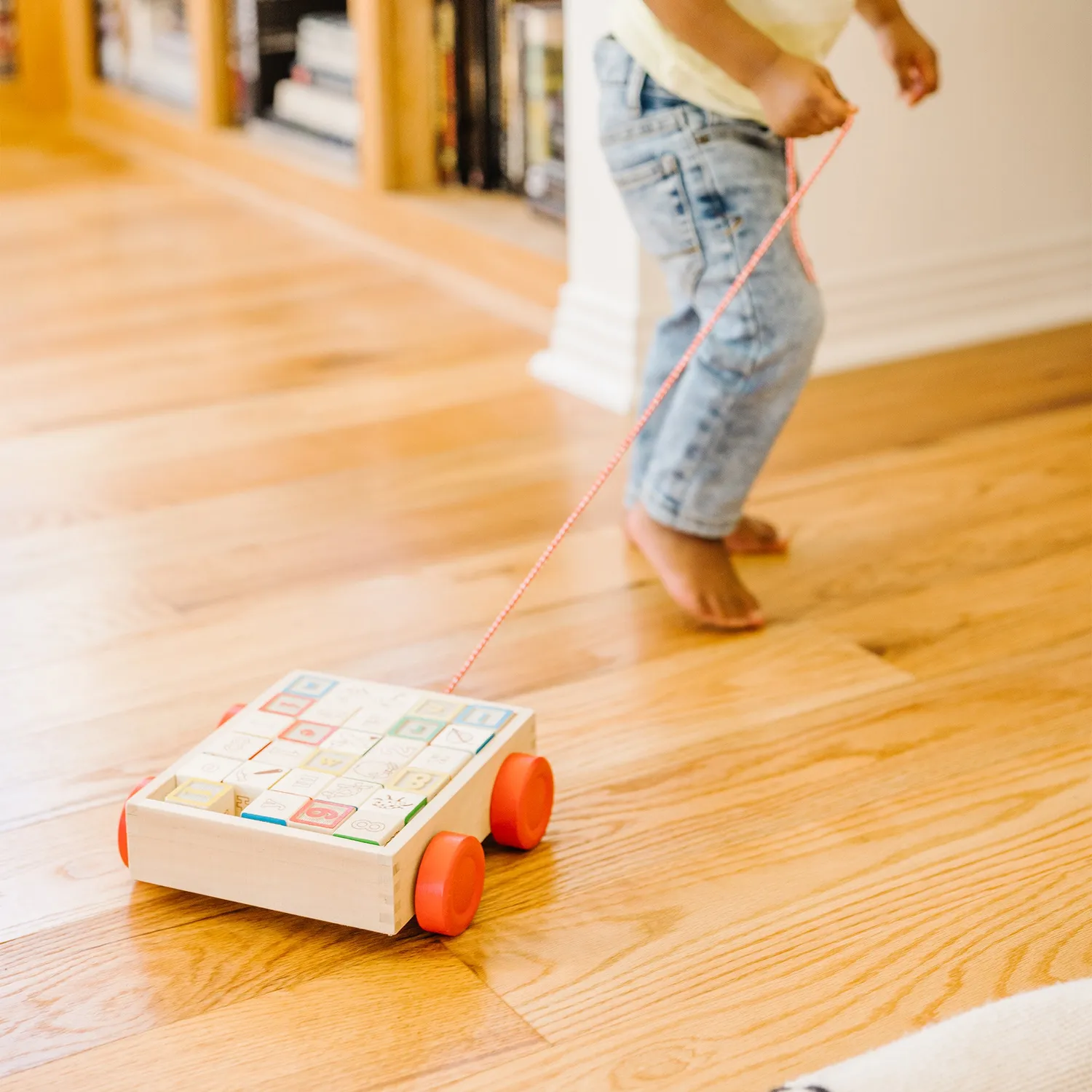 Melissa & Doug Classic ABC Block Cart blokkenkar 30 st hout