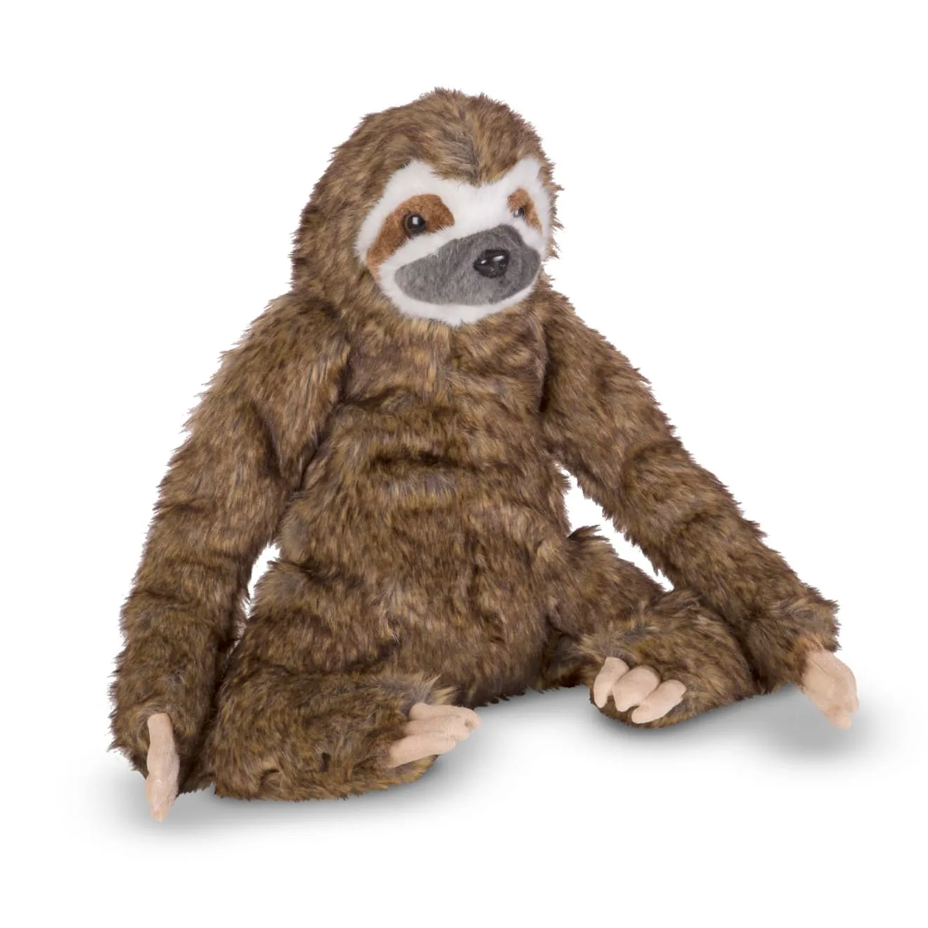 Melissa & Doug Lifelike Plush luiaard knuffel zacht 37 cm