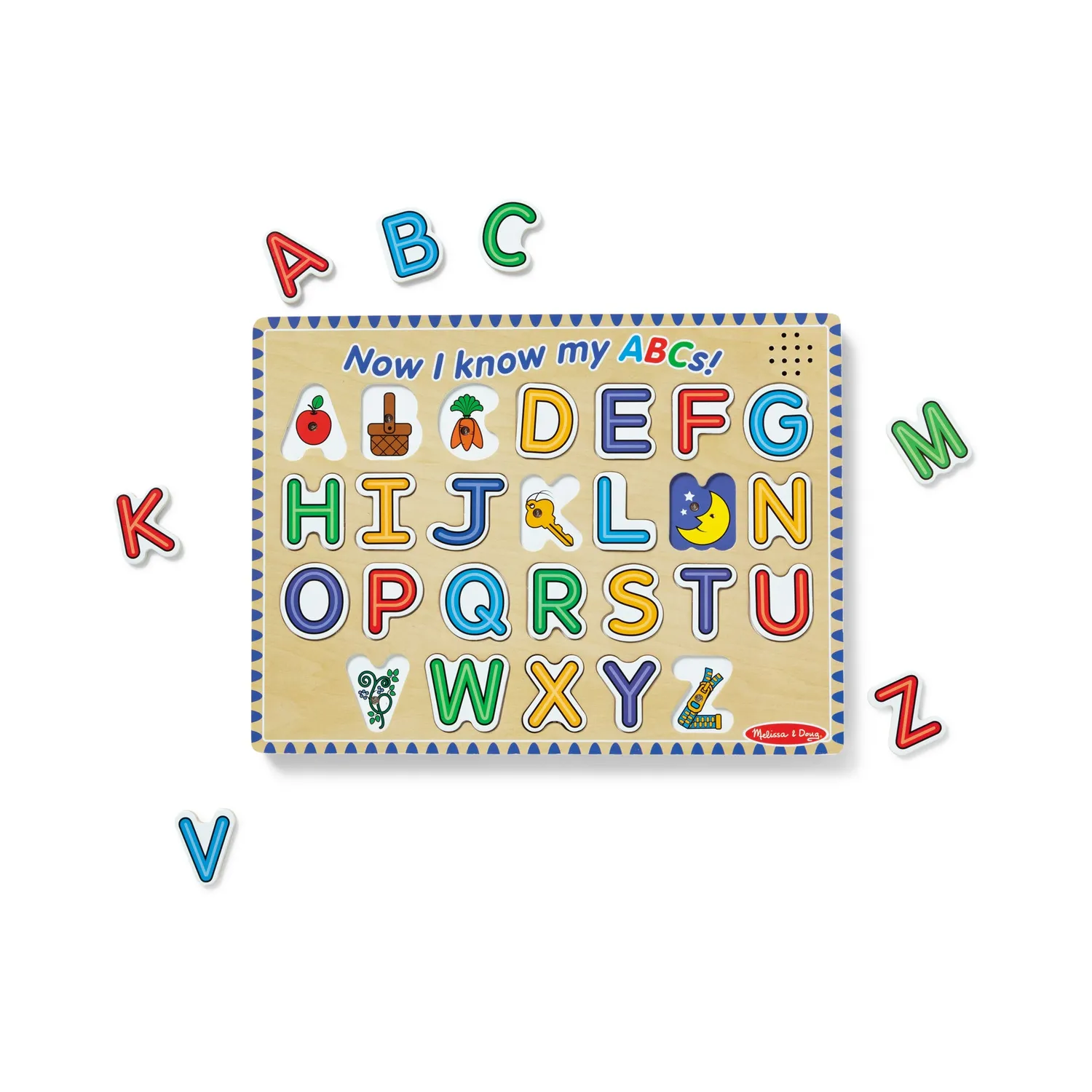 Melissa & Doug Alphabet Sound Puzzel houten 26 stukjes met geluid